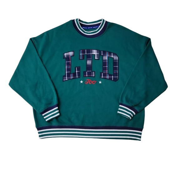 Limited Too Other - NWT Limited Too Girls Applique Long Sleeve Crewneck Sweatshirt Green Small 7/8